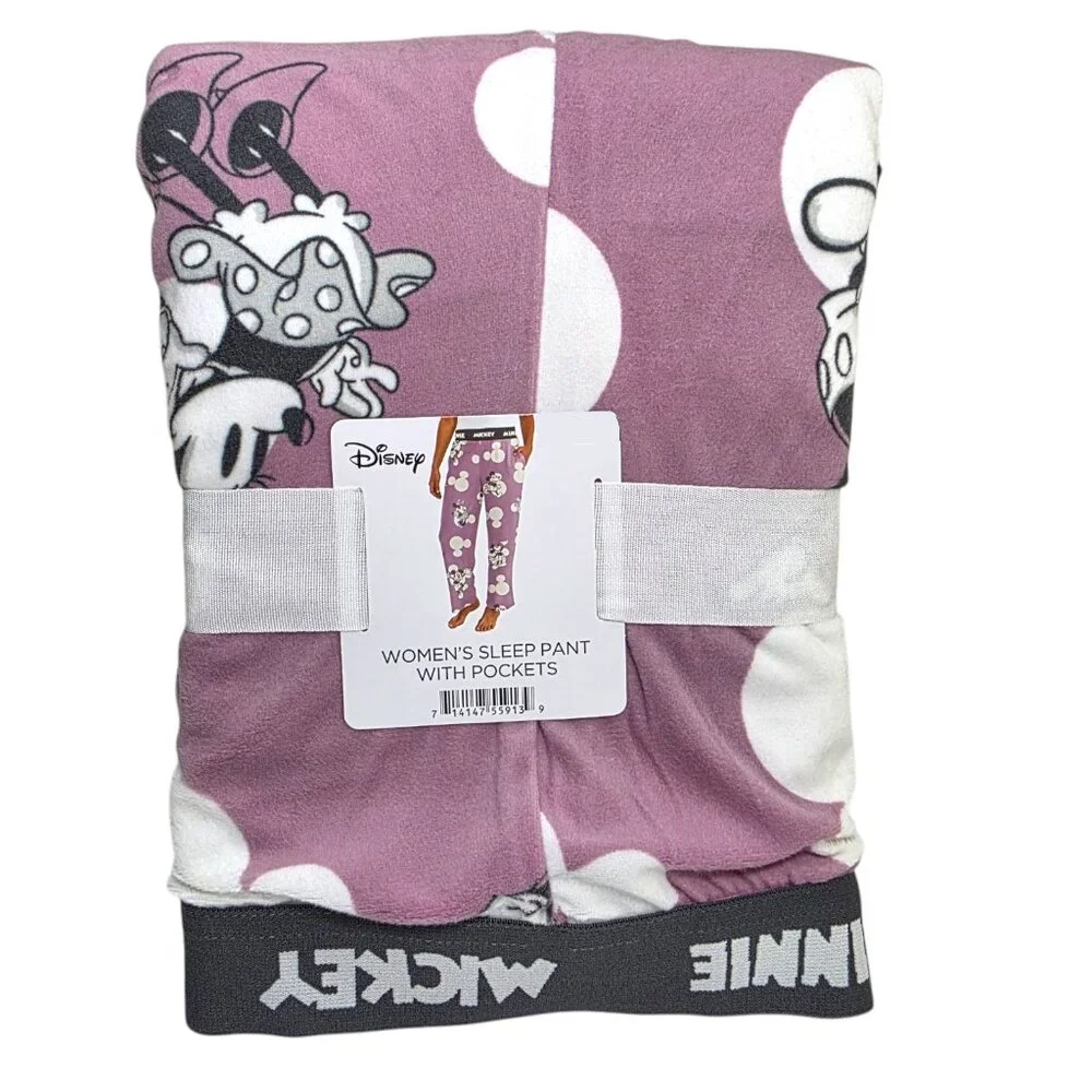 Disney Sleep Pants Mickey & Minnie Mouse Womens Sz 3X /22W-24W Elastic Waistband - Picture 2 of 4